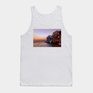 Greece. Mykonos. Little Venice. Twilight. Tank Top